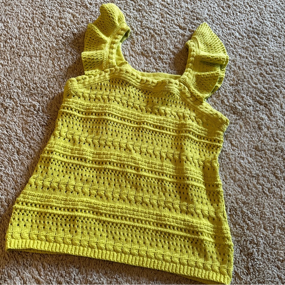 Vintage Yellow Knit Top By Scoop Size S/CH